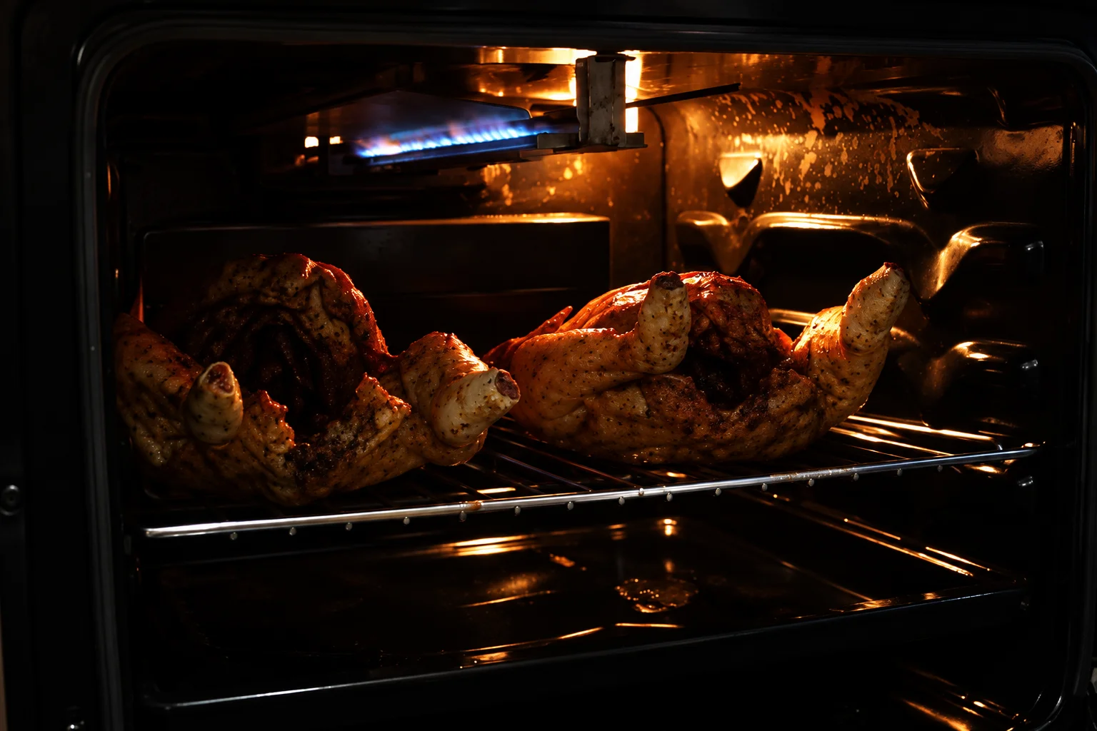 Step 3: Elevating on Roasting Rack Over Water Pan
